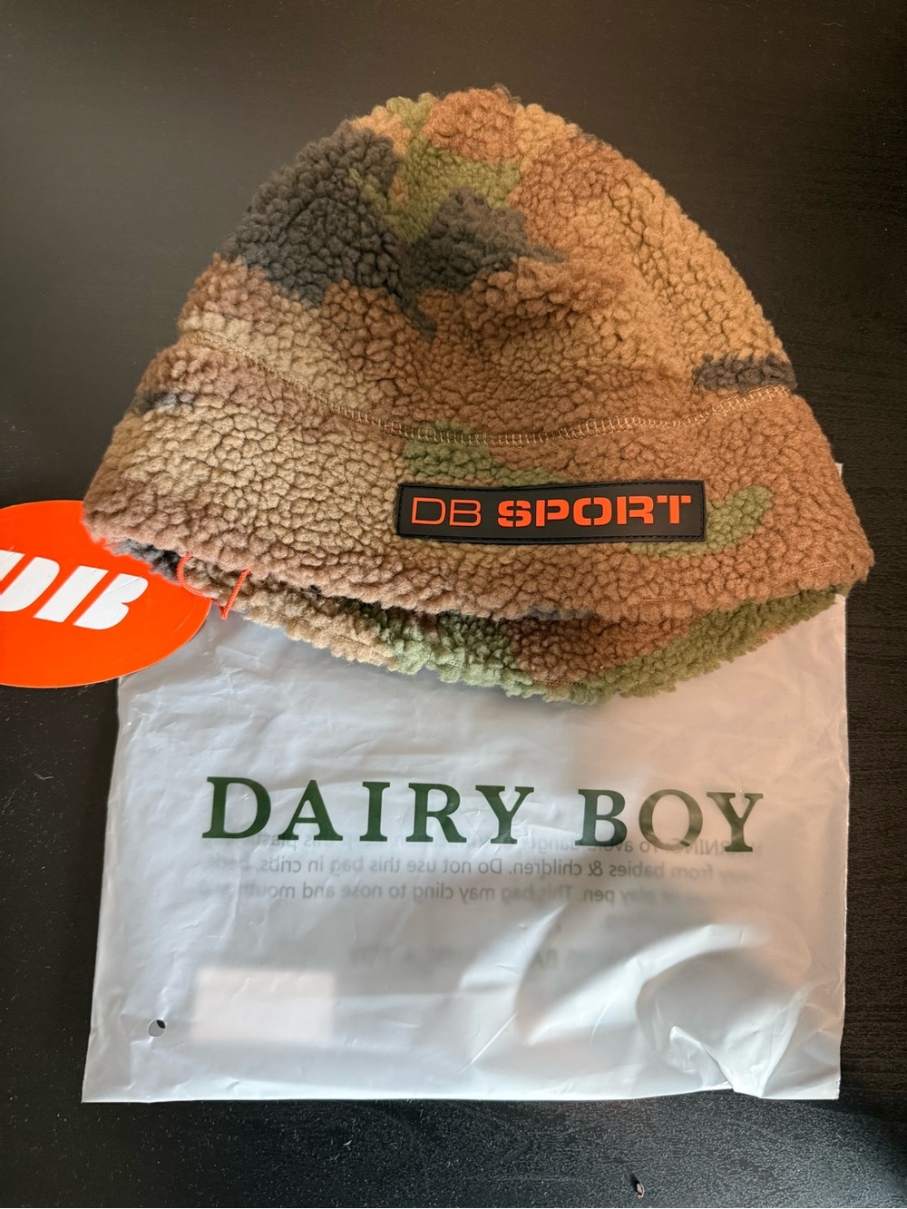 Dairy Boy Sport Fleece Hat- Camouflage Brown